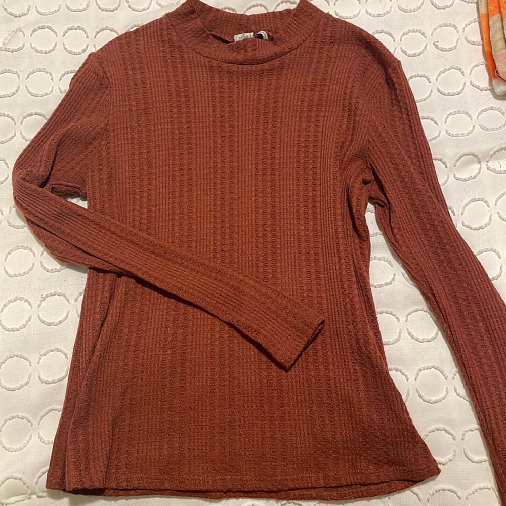 Rust Mockneck Long Sleeve